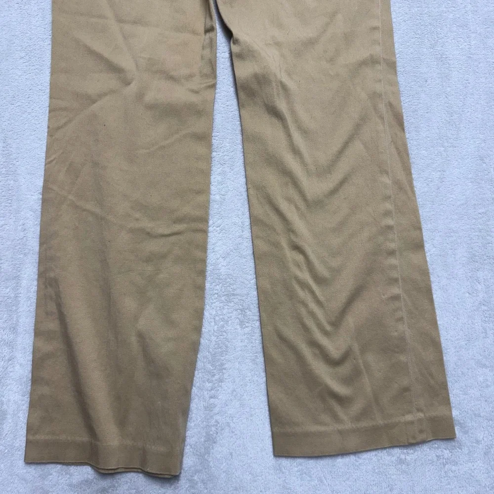 Lauren Ralph Lauren Adelle Khaki Chino Pants Tan Bootcut Stretch Trousers Mens 8